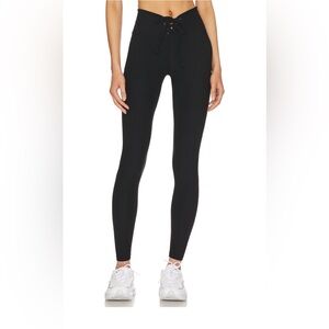 Year of Ours Black Ribbed Women's Leggings and Bra set sz Small